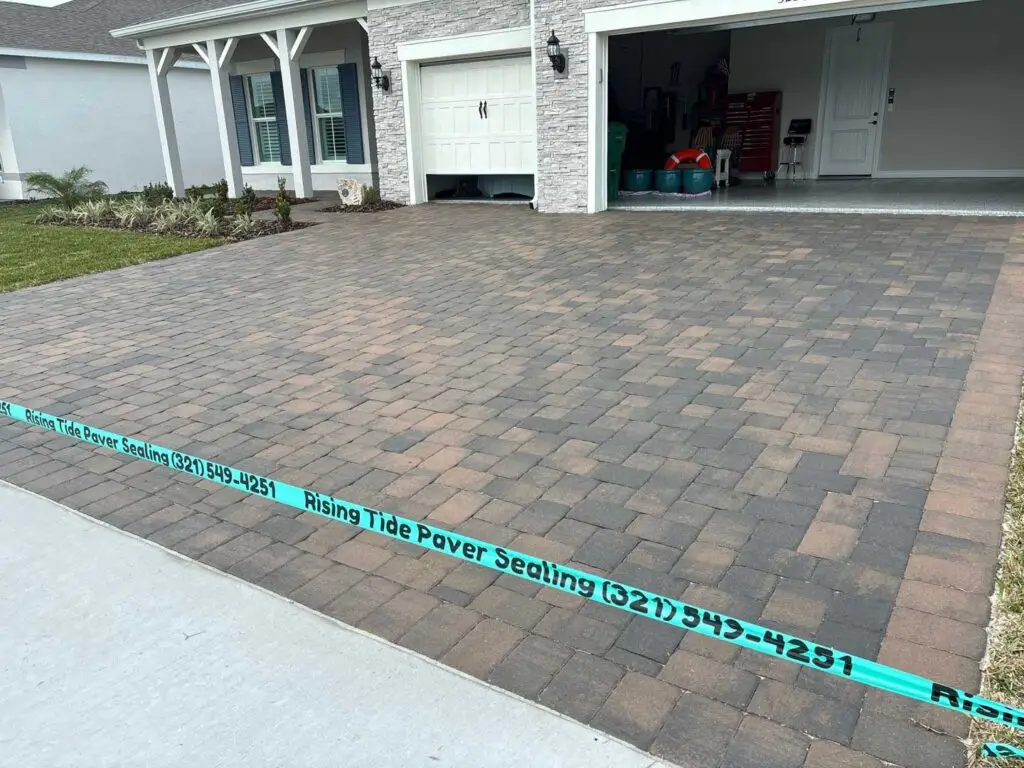 Beautiful Driveway Sealed by Rising Tide in Rockledge, Florida.