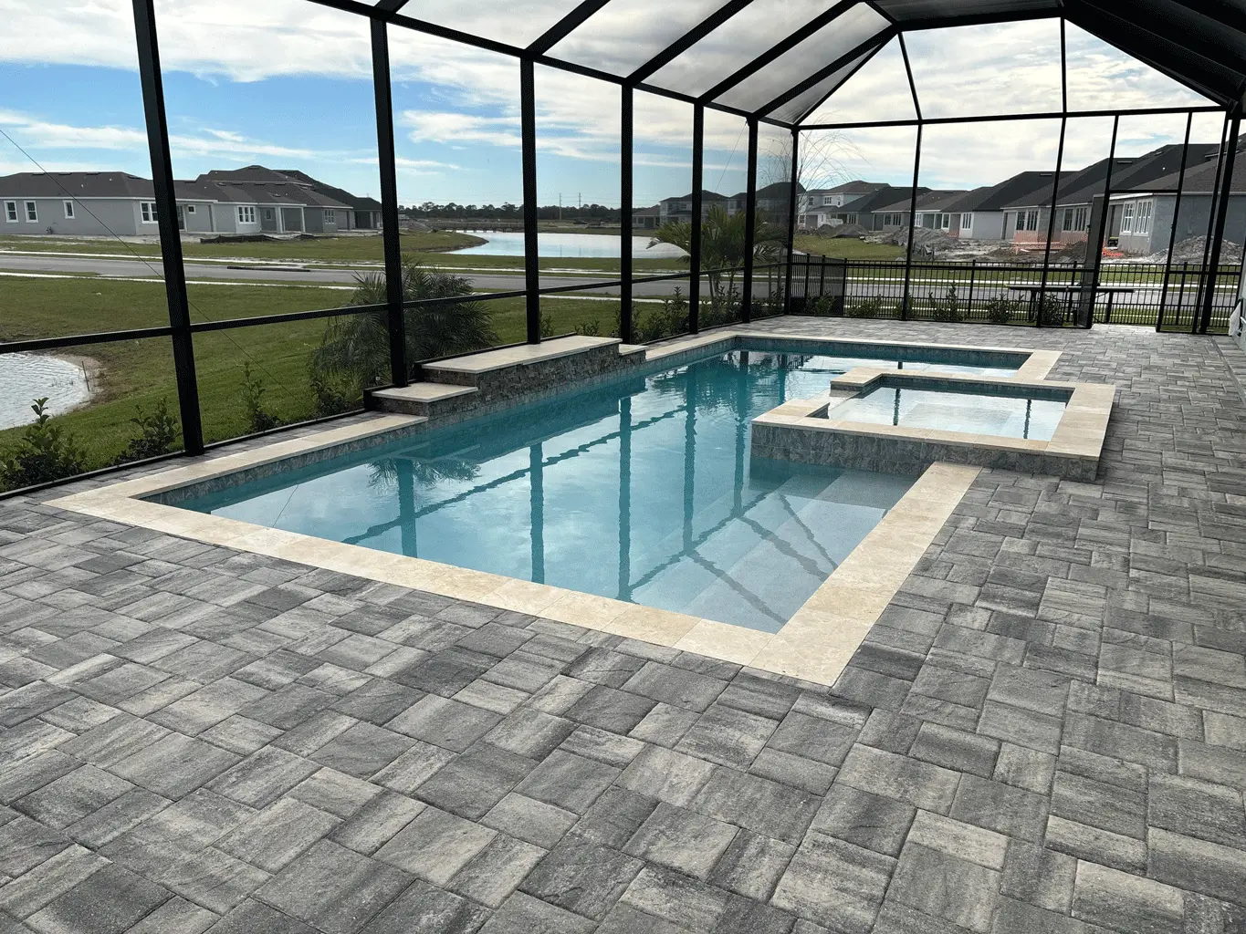 Professionally sealed pavers in Brevard County, Florida by Rising Tide Paver Sealing