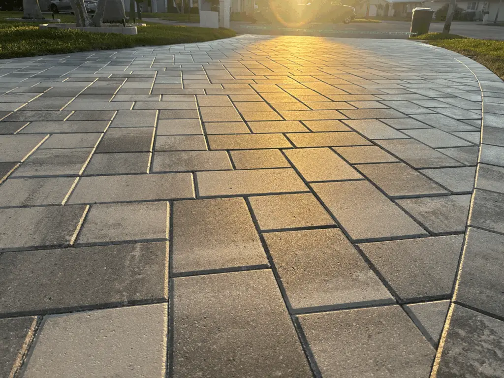 Sealed and maintained pavers in Brevard County, Florida by Rising Tide Paver Sealing