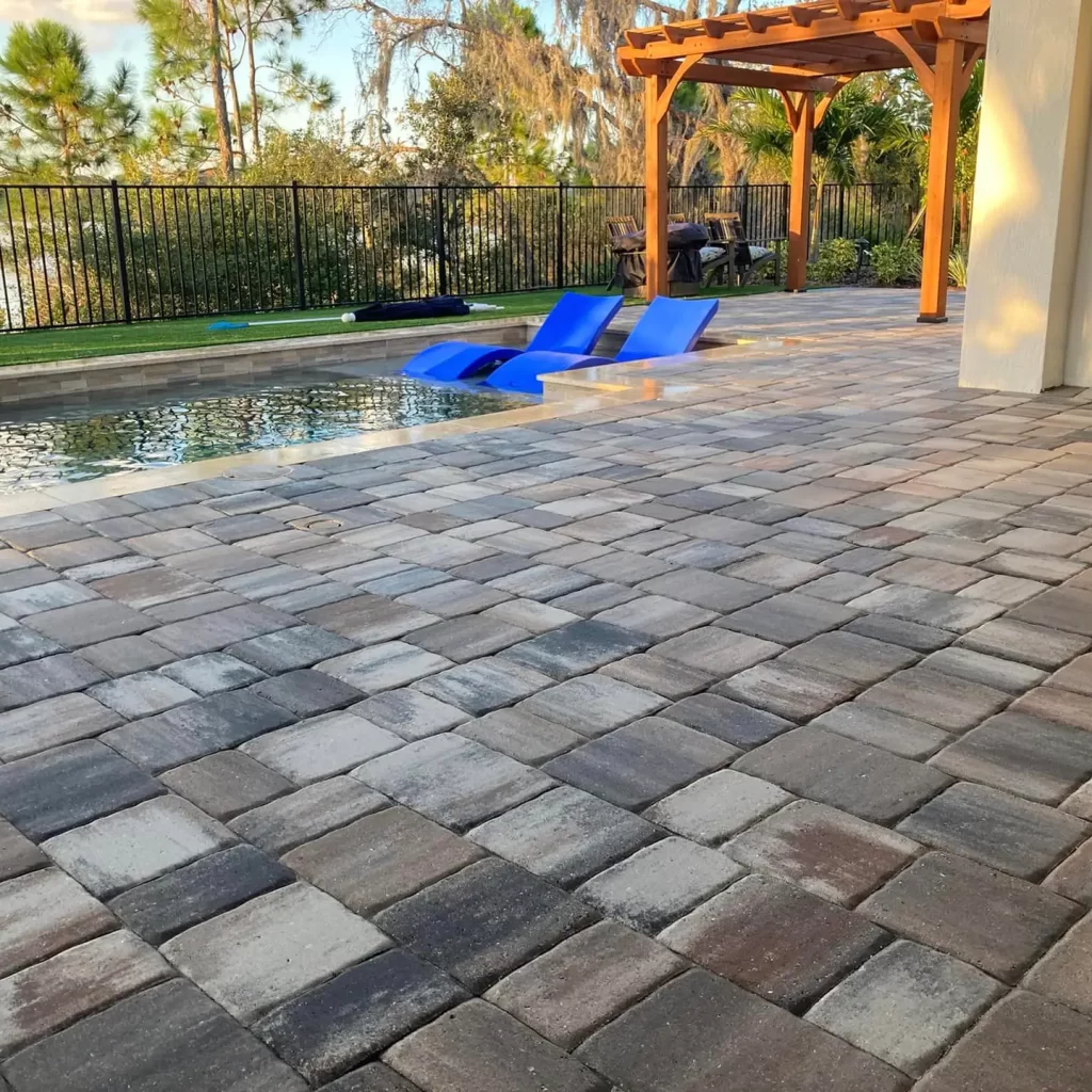 Pavers after Paver Sealing has occurred.